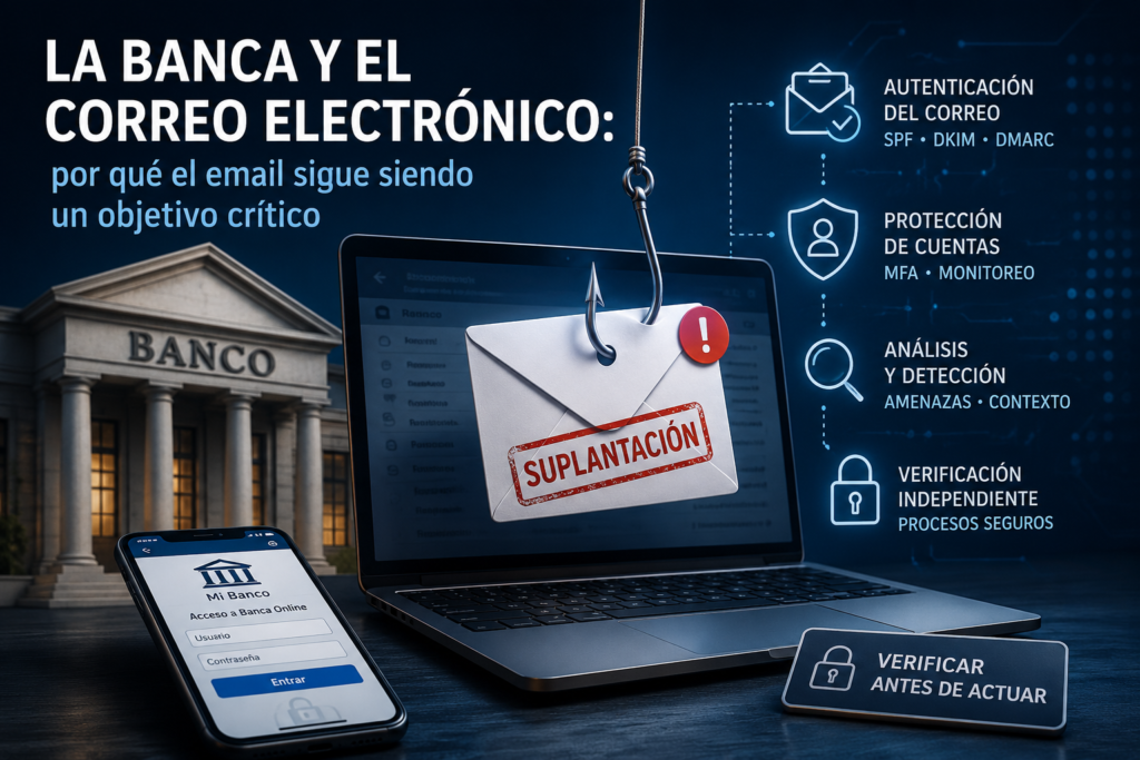 Portada sobre la seguridad del correo electrónico en el sector bancario