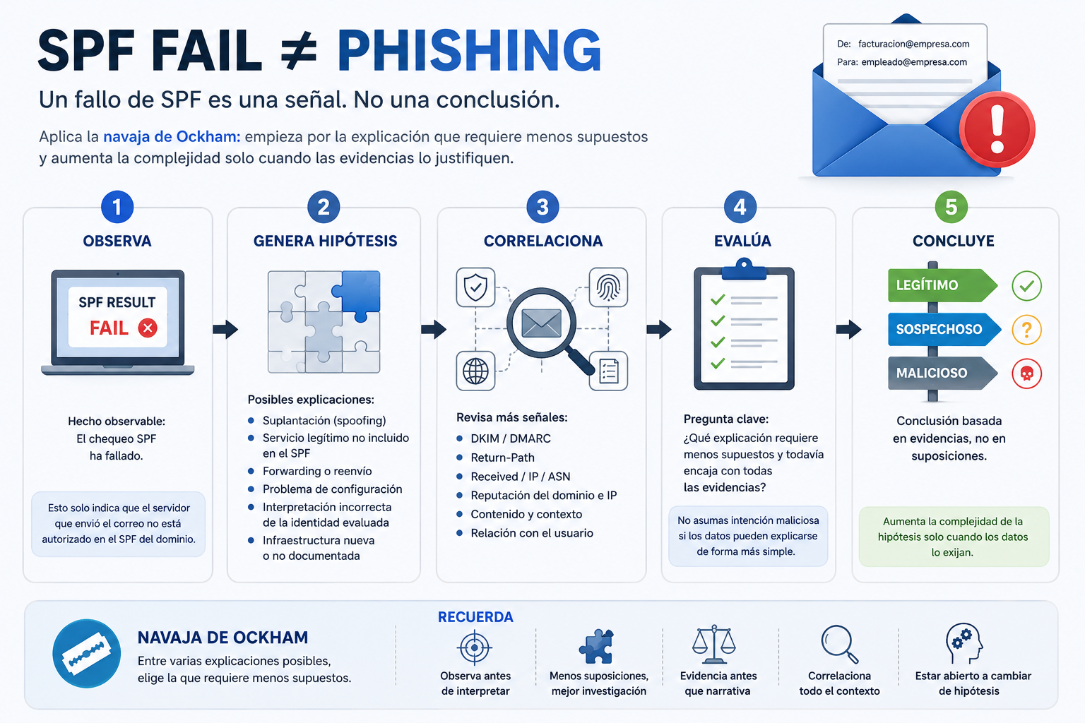 SPF fail no significa automáticamente phishing